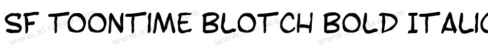 SF Toontime Blotch Bold Italic字体转换